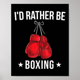 Rolig boxningströja - Jag hellre boxas present Poster