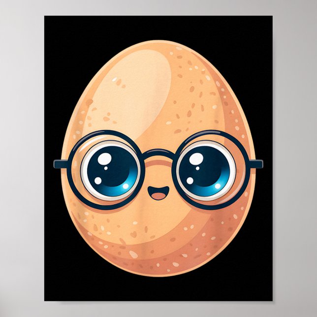Rolig Bra Ägg Lärar Halloween Kostym Mat  Poster (Framsidan)