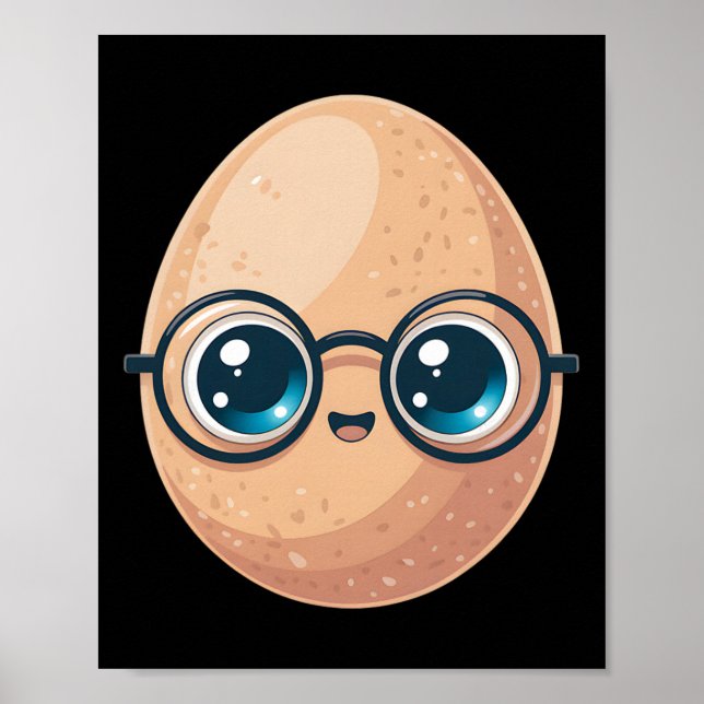Rolig Bra Ägg Lärare Halloween Kostym Mat  Poster (Framsidan)