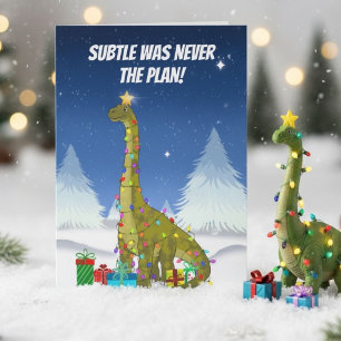 Rolig Brachiosaurus Julgran Dinosaurie Kort
