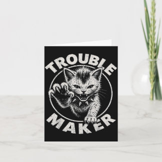 Rolig Bråkstake Katt Klippdocka Hand Punk Rebell P Kort