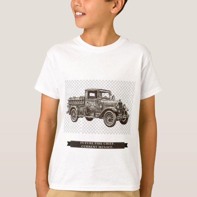 Rolig brandbil för barn t shirt (Framsida)