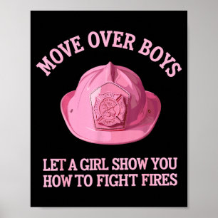 Rolig brandman konst för kvinnor flickor brandkår poster