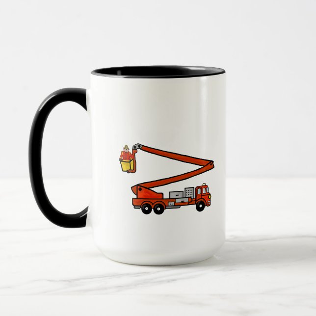 Rolig brandmanmugg  Anpassa den! Mugg (Vänster)