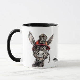 Rolig brandmanmugg Modig idiot åsna skämt Mugg