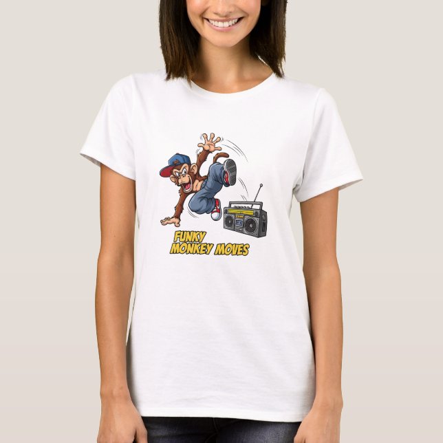 Rolig Breakdance Apa Hip-Hop Dans T Shirt (Framsida)