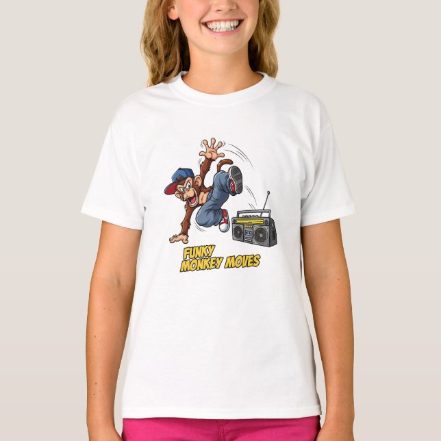 Rolig Breakdance Apa Hip-Hop Dans T Shirt (Framsida)