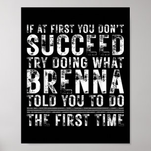 Rolig Brenna Om du inte lyckas först Födelsedag Poster