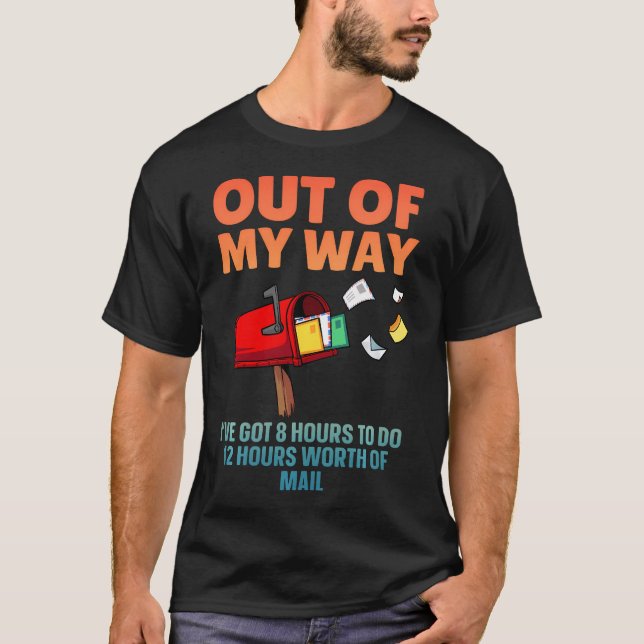 Rolig brevbärare konst för postanställda t shirt (Framsida)