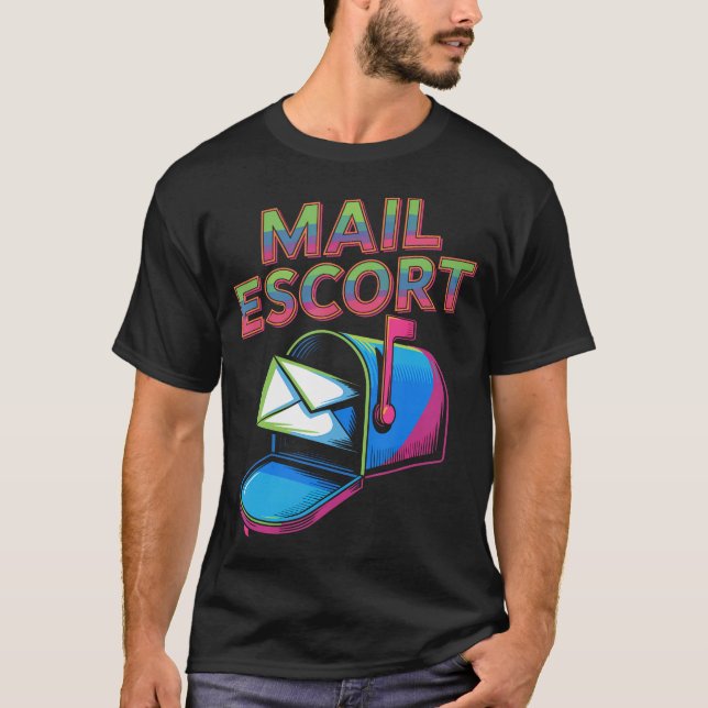 Rolig brevbärare Postanställd Leverans T Shirt (Framsida)