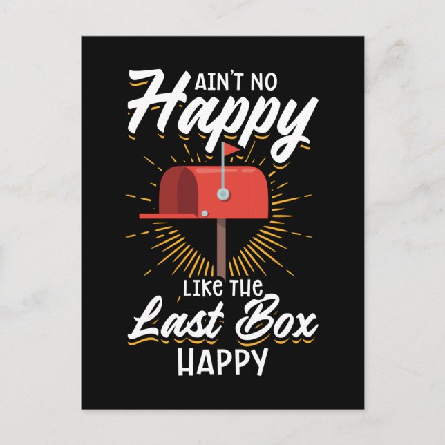 Rolig brevbärare Postarbetare Postman Vykort (Framsida)