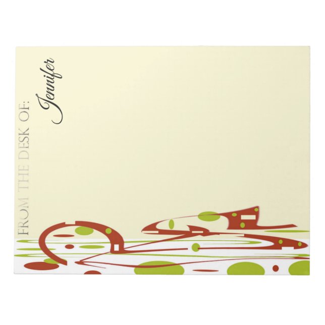 Rolig brevpapper anteckningsblock (Framsida)