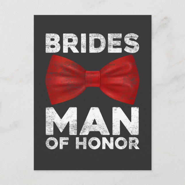 Rolig Bridesman Bröllop Brudparti Citat Vykort (Framsida)