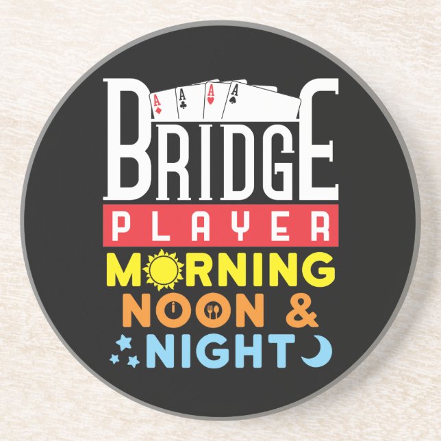 Rolig Bridge Spelare Morgon Middag och Natt Underlägg (Framsidan)