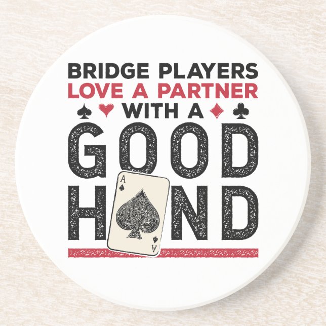 Rolig Bridge Spelare Partner Bra Hand Underlägg (Framsidan)