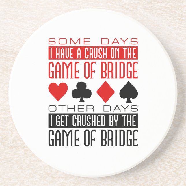Rolig Bridgeklubb Krossad Bridge-spel  Underlägg (Framsidan)