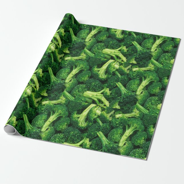 Rolig, Broccoli Florets, Anpassad Presentpapper (Utrullad)
