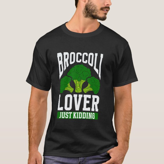 Rolig Broccoli-Hatare Vegan T Shirt (Framsida)