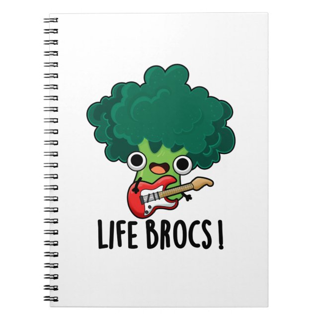 Rolig broccoli-vits Livet är kul  Anteckningsbok (Framsidan)
