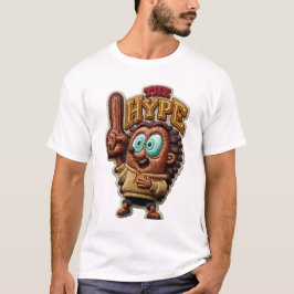 Rolig Broderad Lapp med Igelkott för Present T Shirt