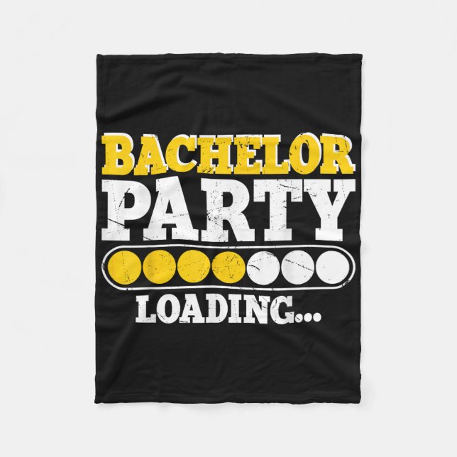 Rolig Bröllop Bachelorfest för Brudgummen _2  Fleecefilt (Framsidan)