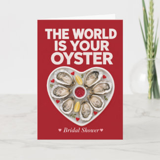 Rolig Bröllopsfest för Brud Oyster Kust Oyster Pun Kort