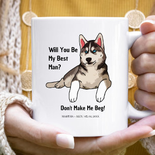 Rolig Bröllopsgästförslag till Brudgummen Vill du Kaffemugg