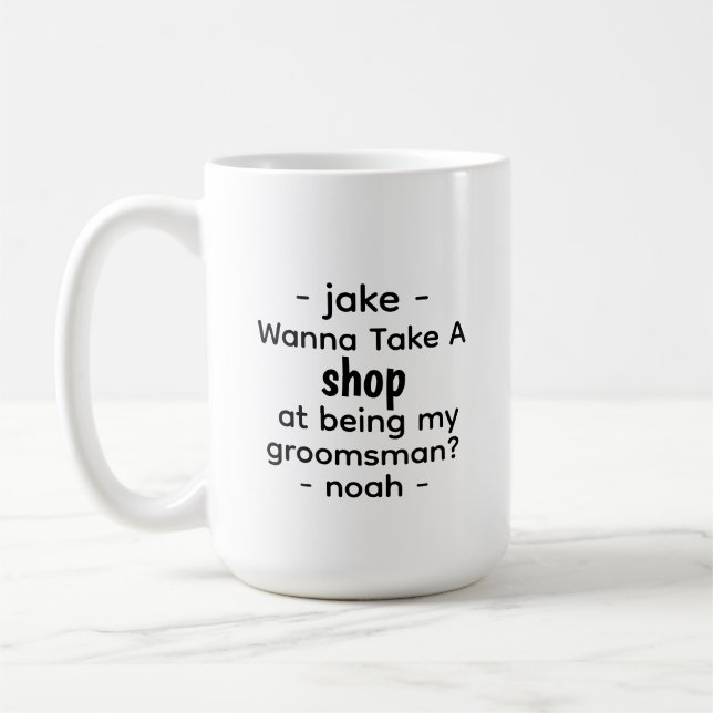 Rolig Bröllopsgåve Mugga Personlig Gåva Kaffemugg (Vänster)