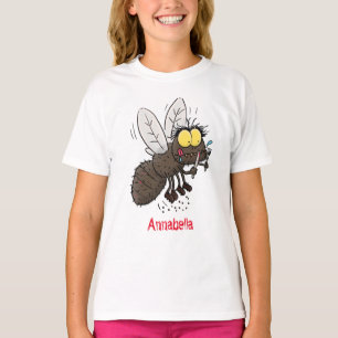 Rolig broms insekts tecknad film t shirt