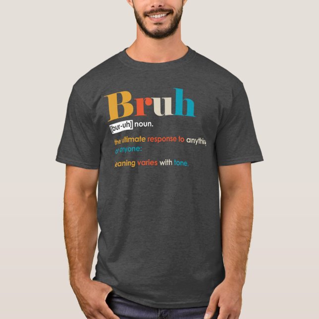 Rolig Bror Definition Manlig Vän Bröder vänner T Shirt (Framsida)
