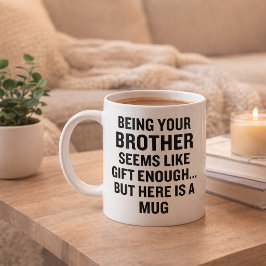 Rolig Bror Present Kaffekopp Till Bror eller Syste