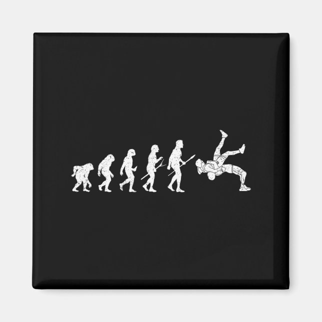 Rolig brottning Evolution av wrestler kampsport Magnet (Framsidan)