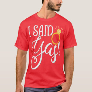 Rolig Brud Bröllop Möhippa Hen jag sa Yas Y T Shirt
