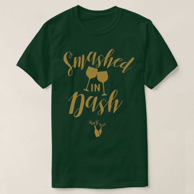 Rolig Brud Förlovning Drickande Illustration Säger T Shirt (Design framsida)