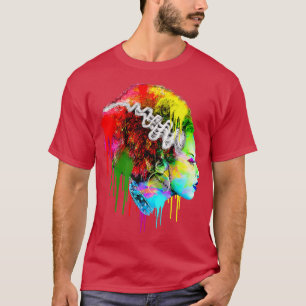Rolig brud Halloween, Färgrik modern brud  T Shirt
