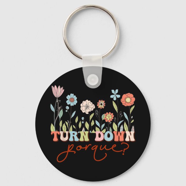 Rolig Brud Sjungbrud Brud Floral Vänd D Nyckelring (Framsida)