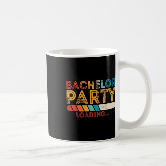 Rolig Brudgum Bröllop Sängkammarparty  Kaffemugg (Höger)