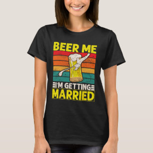 Rolig Brudgum Sängledningsparty Öl Mig Jag Giftar T Shirt