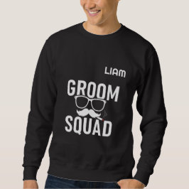 Rolig Brudgum Squad Bröllopsfest Design Lång Ärmad Tröja