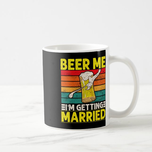 Rolig Brudgumme Sängledningsparty Öl Mig Jag Gifta Kaffemugg (Höger)