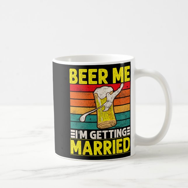 Rolig Brudgumme Sängledningsparty Öl Mig Jag Gifta Kaffemugg (Höger)