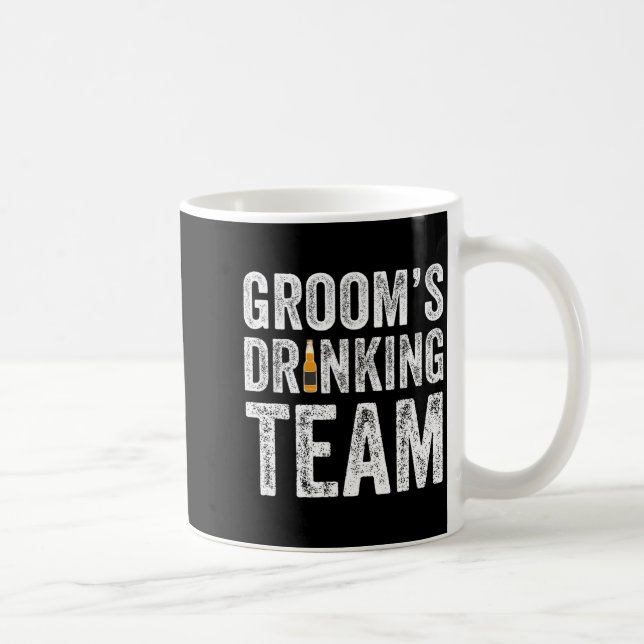 Rolig brudgummens drickande team brudtärnar möhipp kaffemugg (Höger)