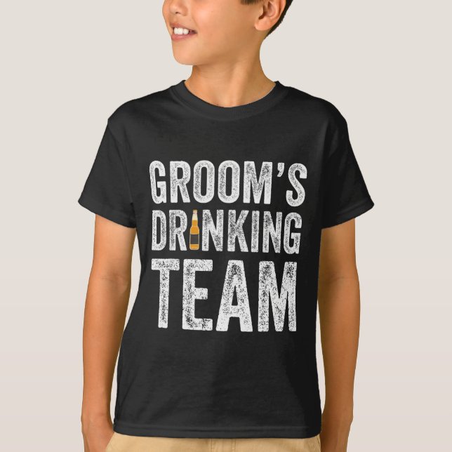 Rolig brudgummens drickande team brudtärnar möhipp t shirt (Framsida)