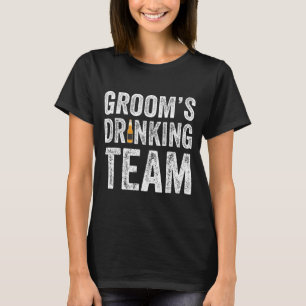 Rolig brudgummens drickande team brudtärnar möhipp t shirt