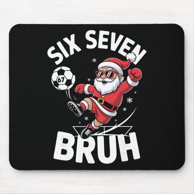 Rolig Bruh Fotboll Tomte 67 Meme Jul Xmas Pyjamas Musmatta (Framsidan)
