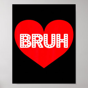 Rolig Bruh Kärlek Hjärtan Alla Hjärtans Dag Män Po Poster