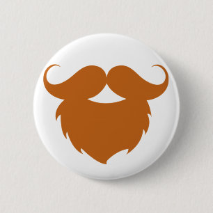 Rolig Brun Moustache Knapp