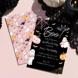 Rolig Bu! Skräckinjagande Halloween-födelsedagsfes Inbjudningar