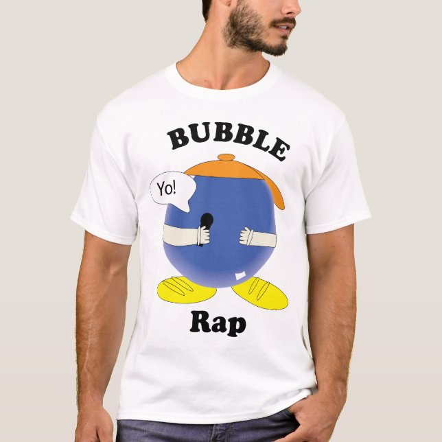 Rolig Bubbel Rap Tecknad Karaktär Puns Kawaii T Shirt (Framsida)