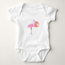 Rolig Bubble Gum Flamingo Blåser Bubbla